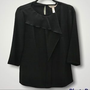 Unique Land’s End black blouse sz 6